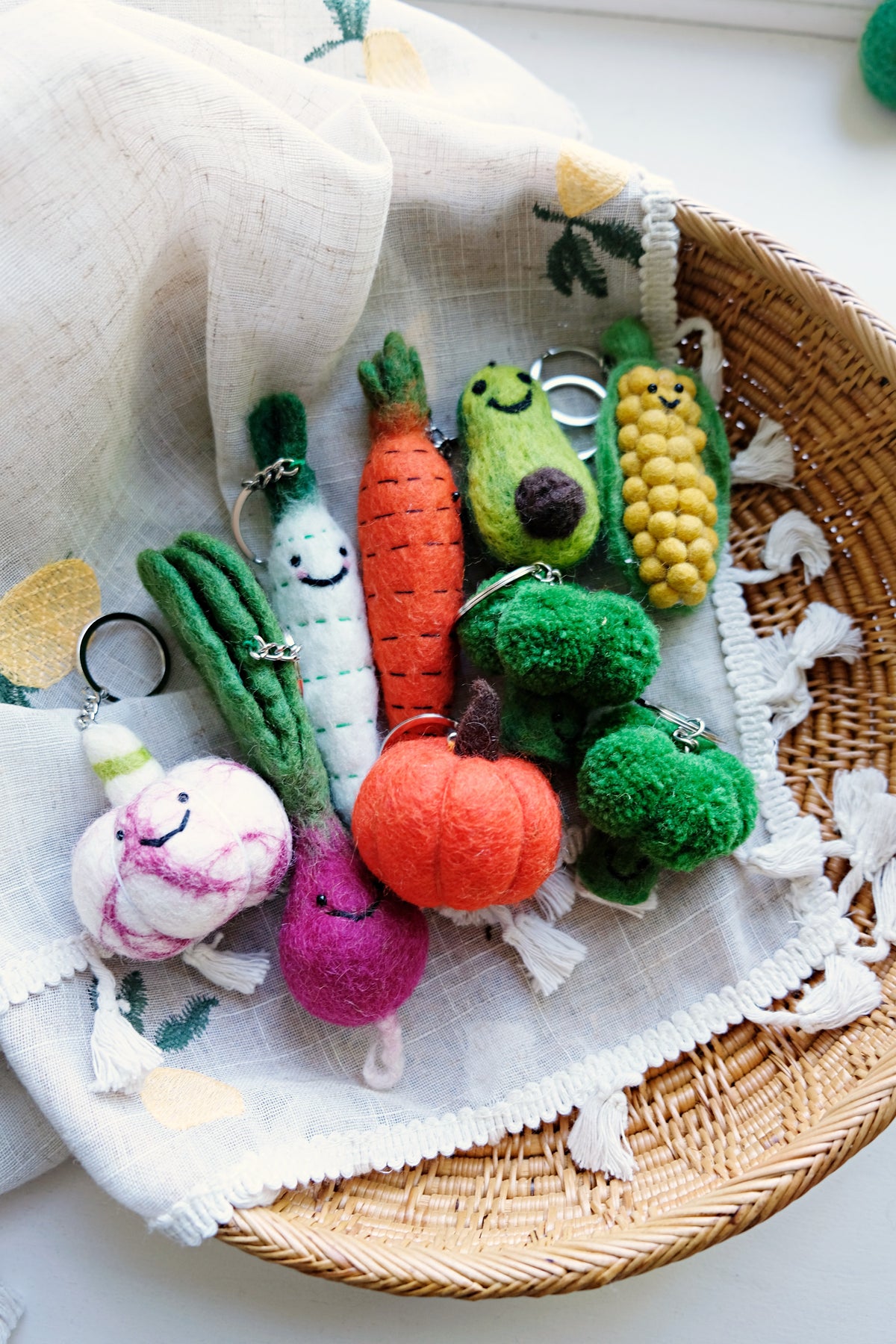 Broccoli Keychain