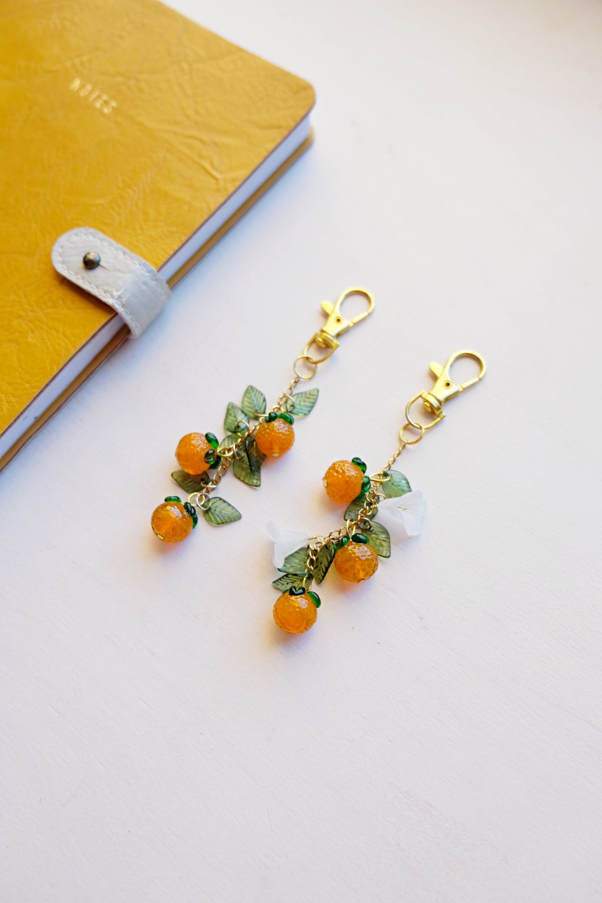 Glass Orange Bag Charm
