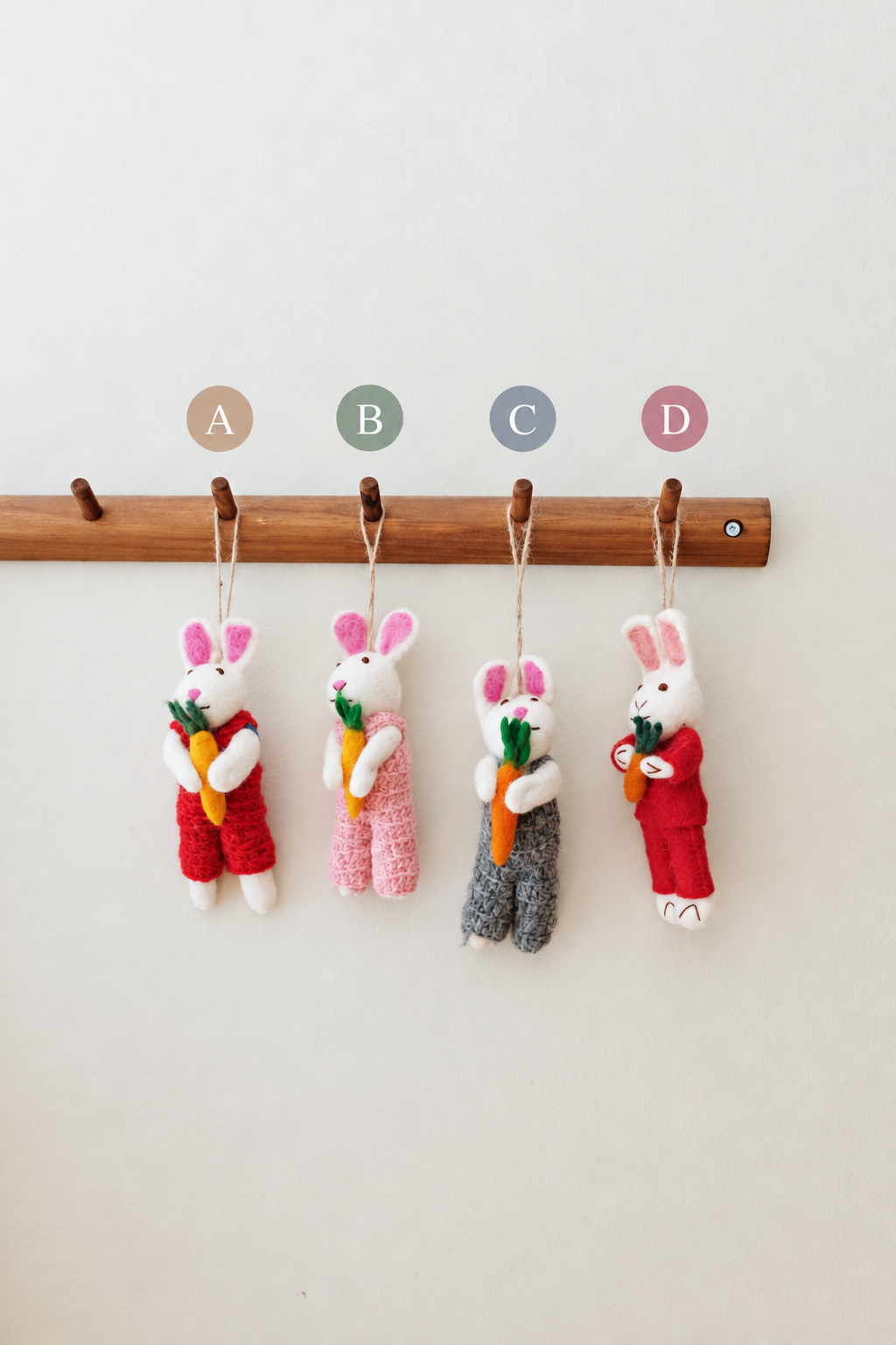Bunny Ornament with Carrots