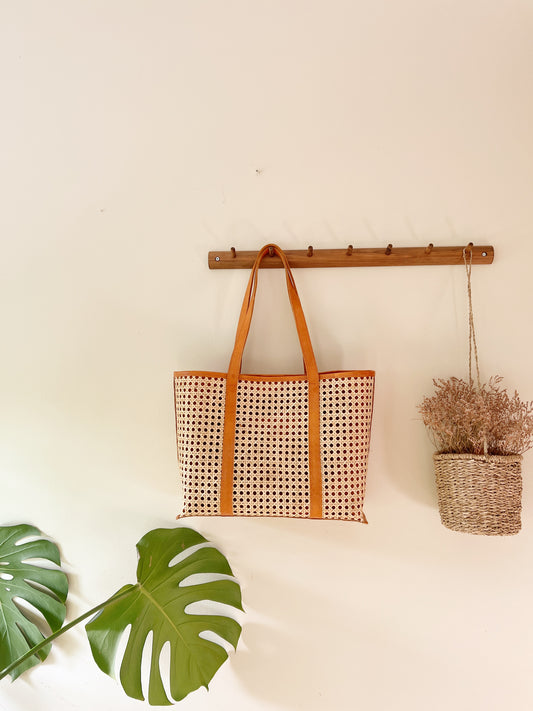 The Riviera Rattan Beach Tote