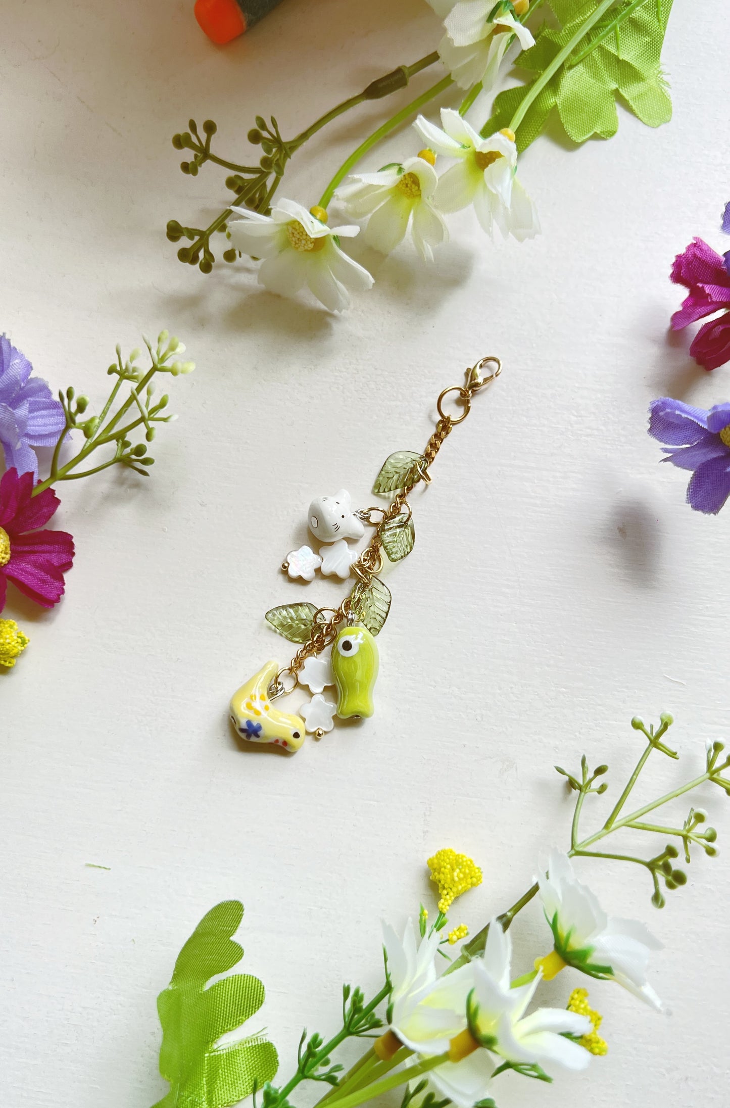Farm Friends Charm, Ceramic Animal Bag Charm