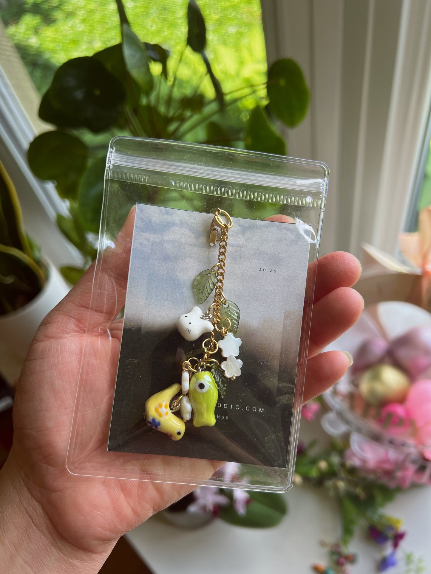 Farm Friends Charm, Ceramic Animal Bag Charm