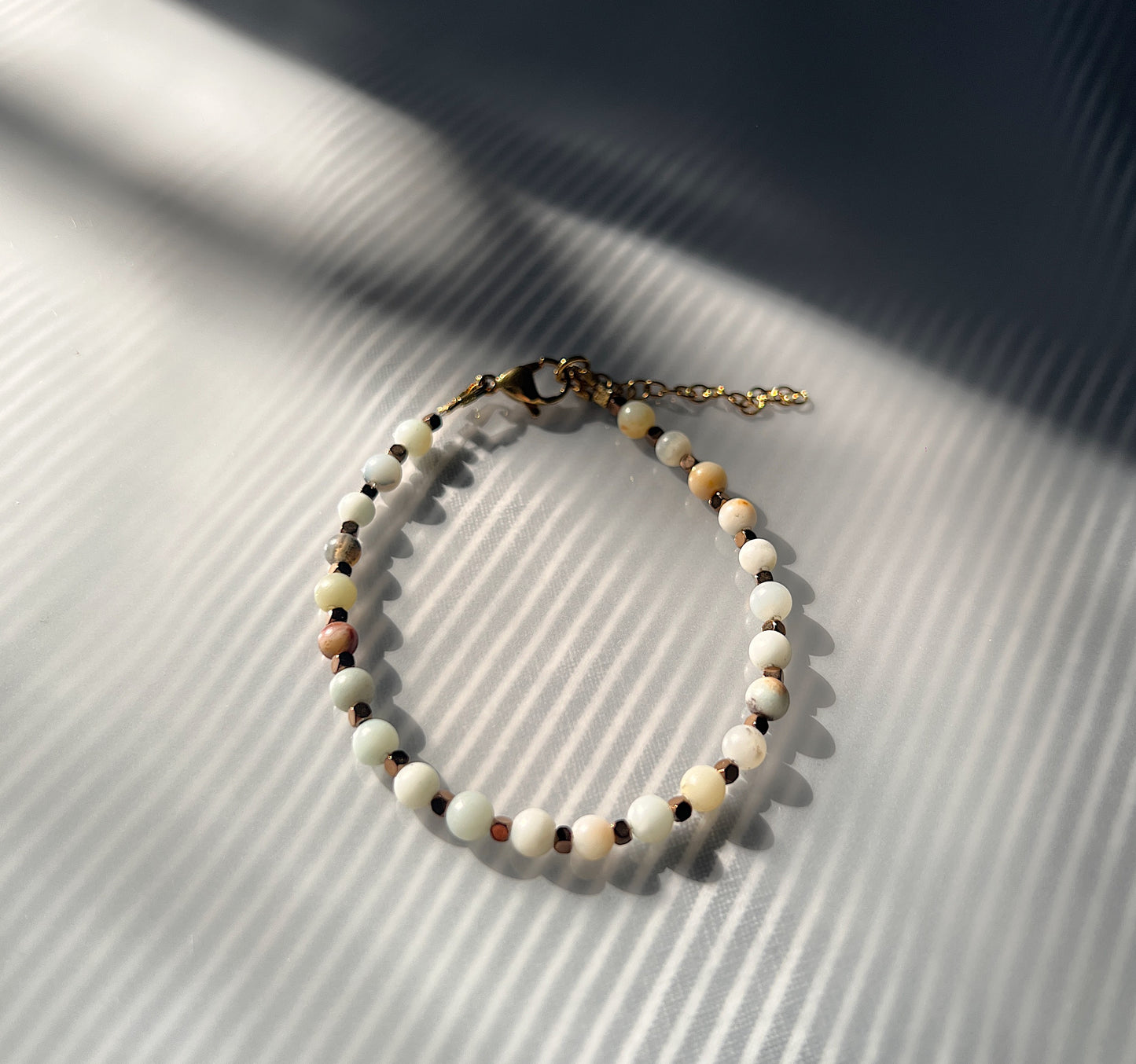 Amazonite & Hematite Gemstone Bracelet
