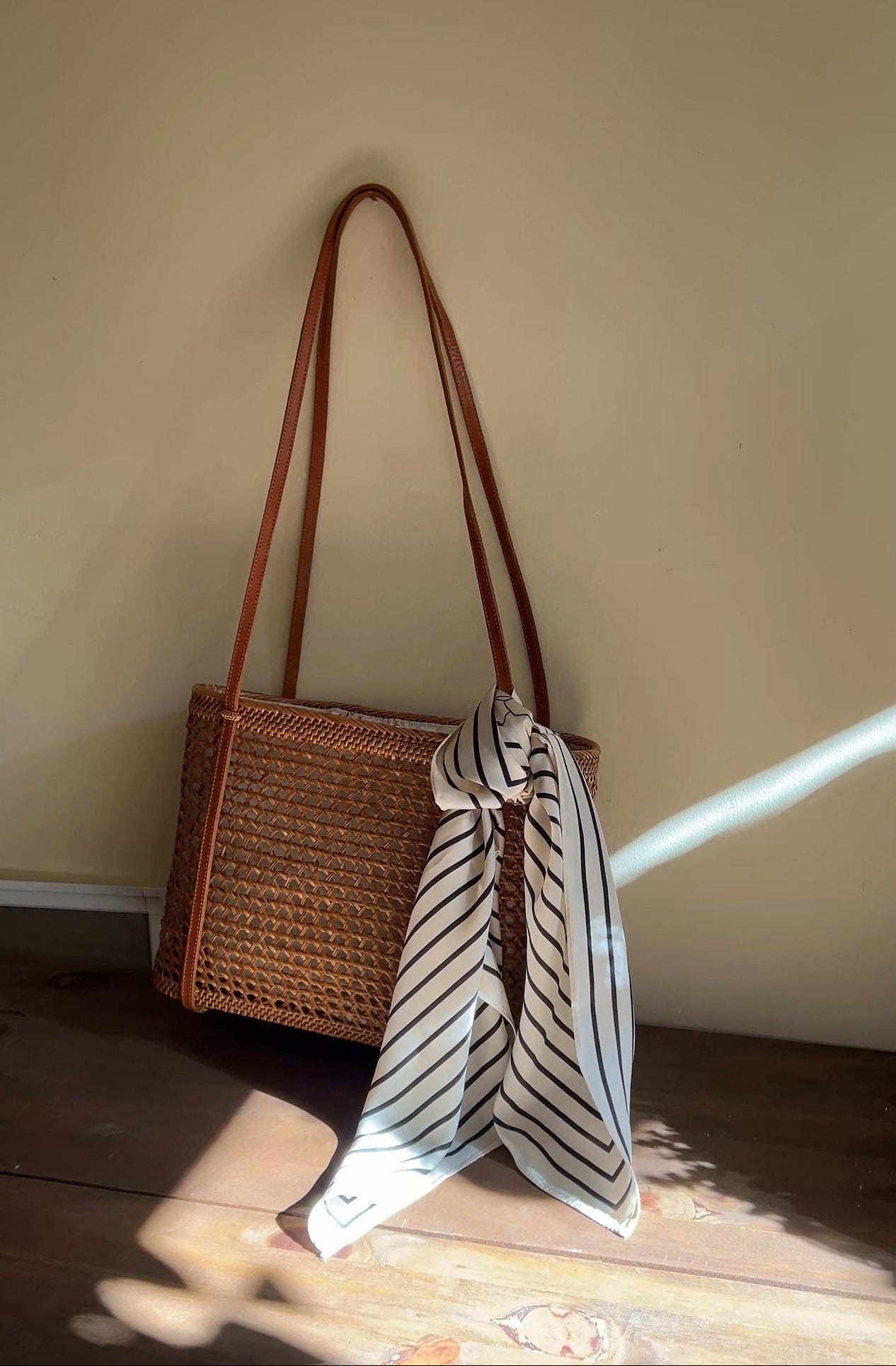 Large Rattan Beach Bag