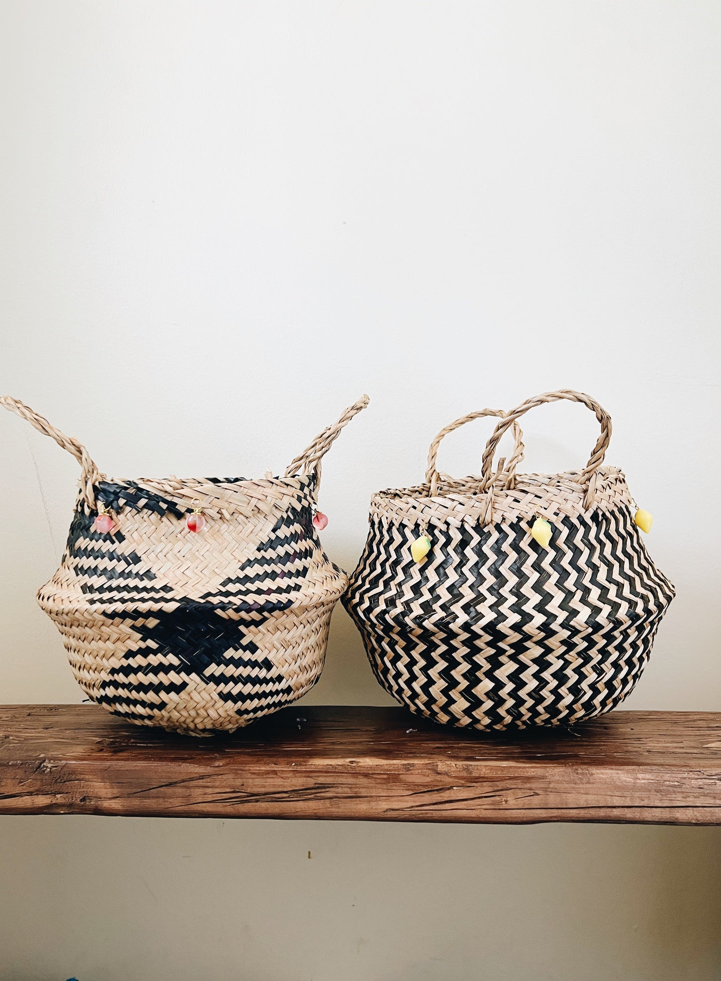 Peach Handwoven Foldable Basket