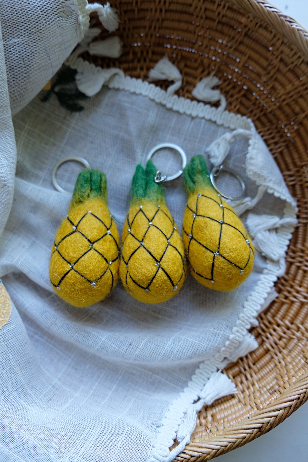 Pineapple keychain