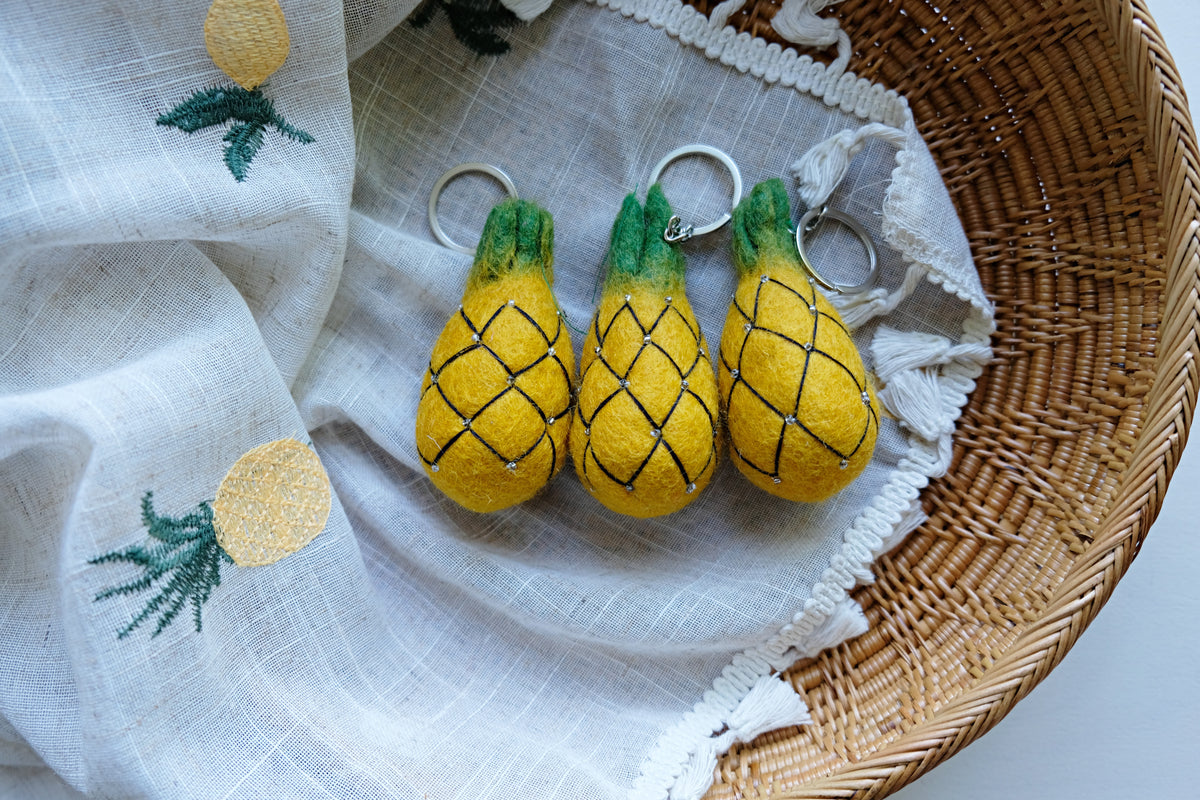 Pineapple keychain
