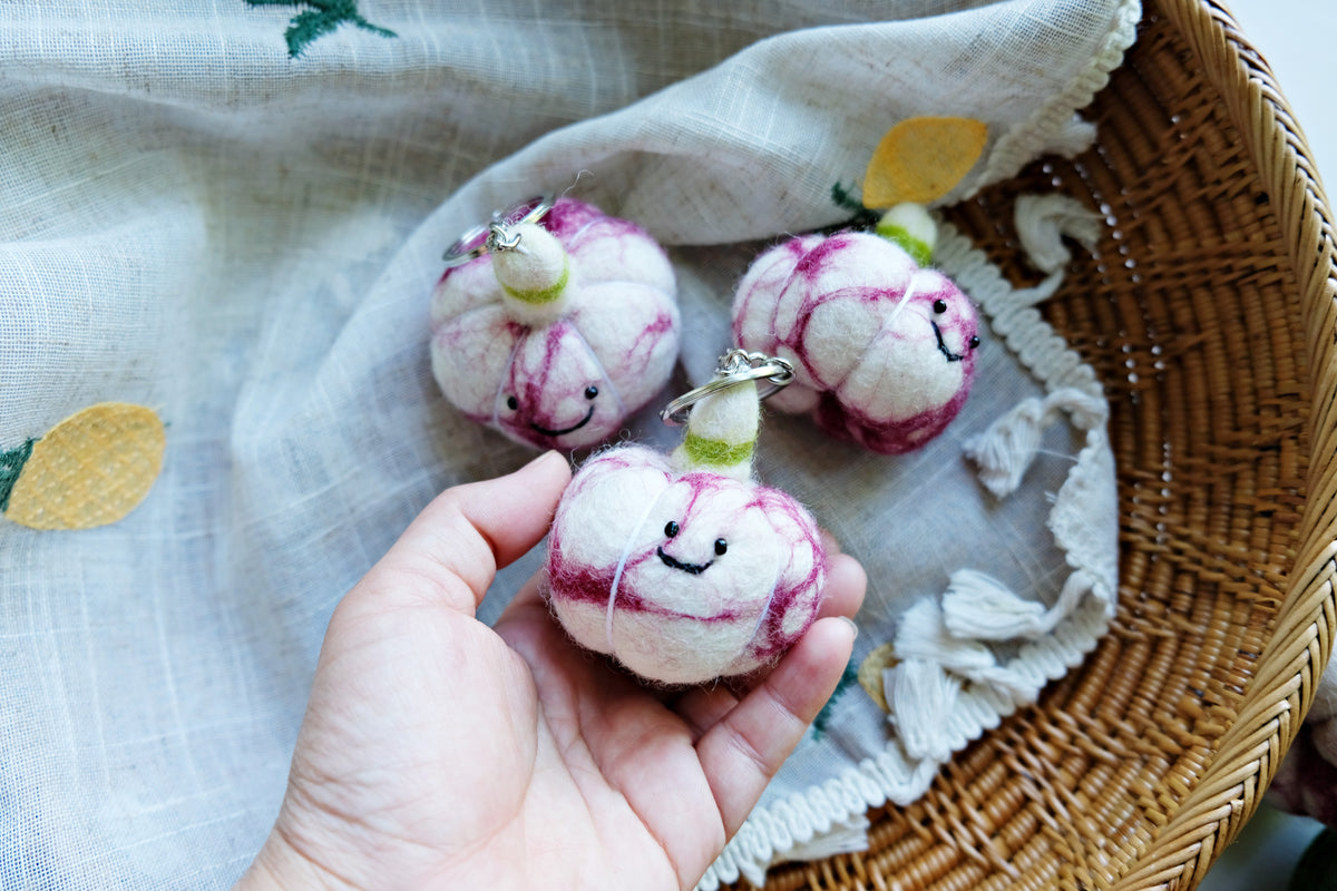 Elephant Garlic Keychain