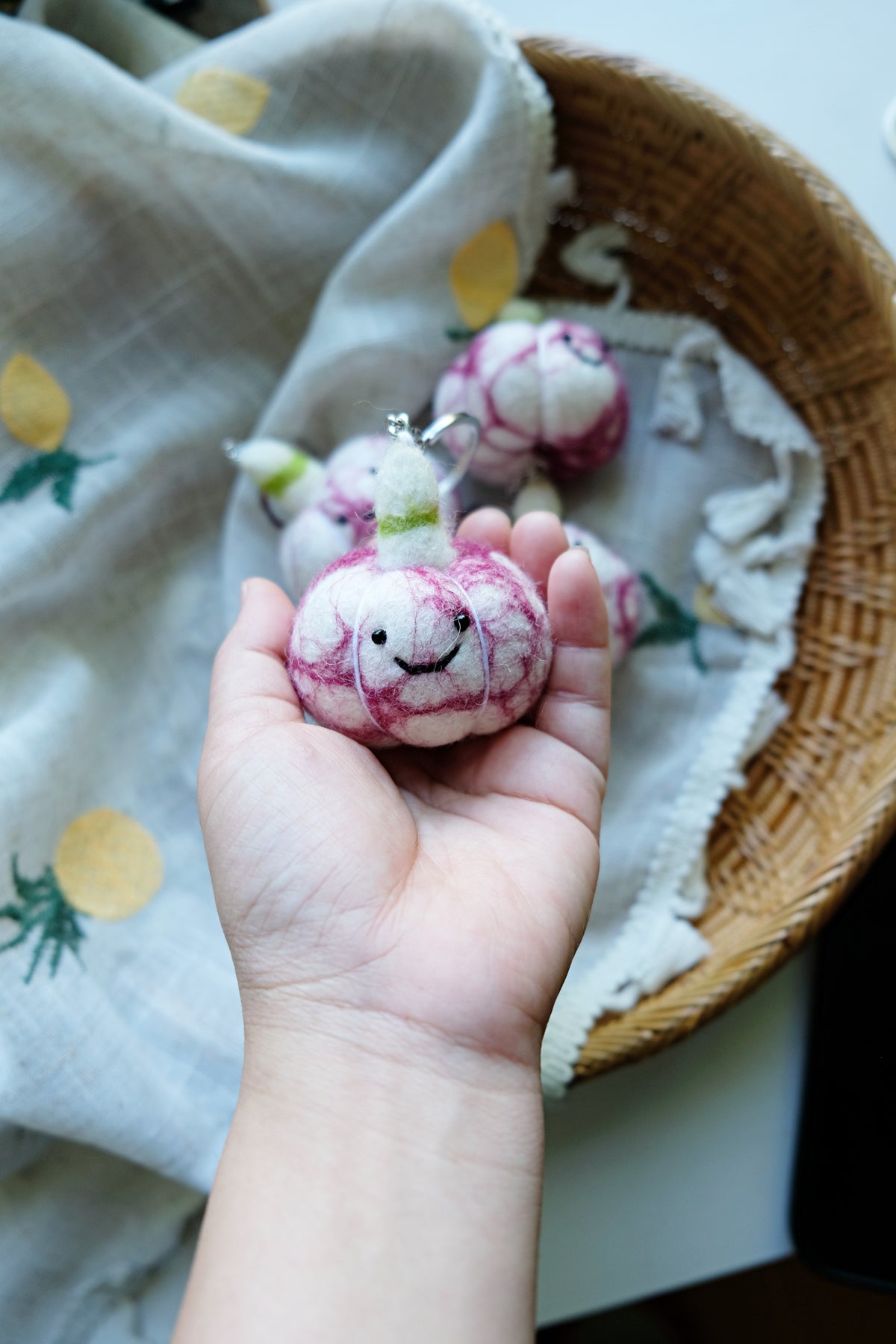 Elephant Garlic Keychain