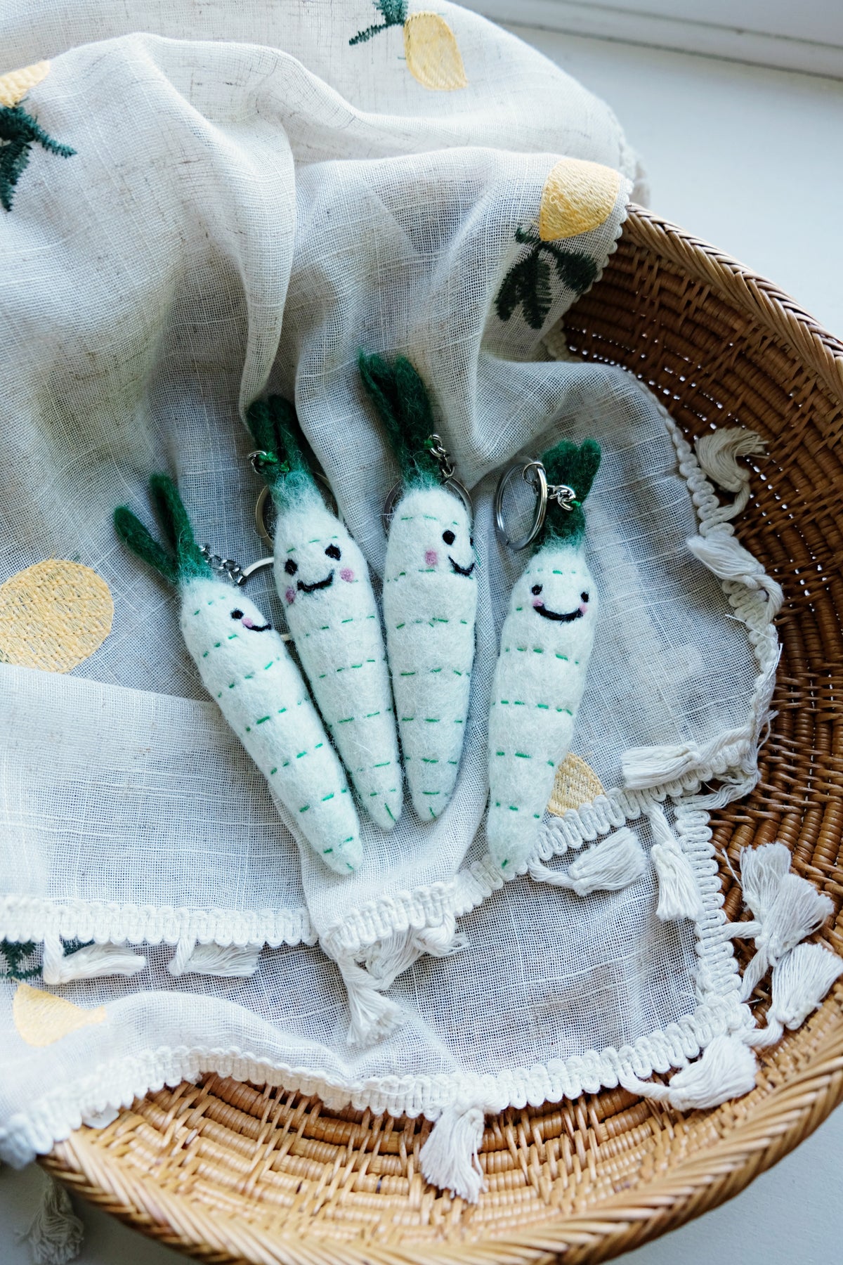 Daikon Radish Keychain