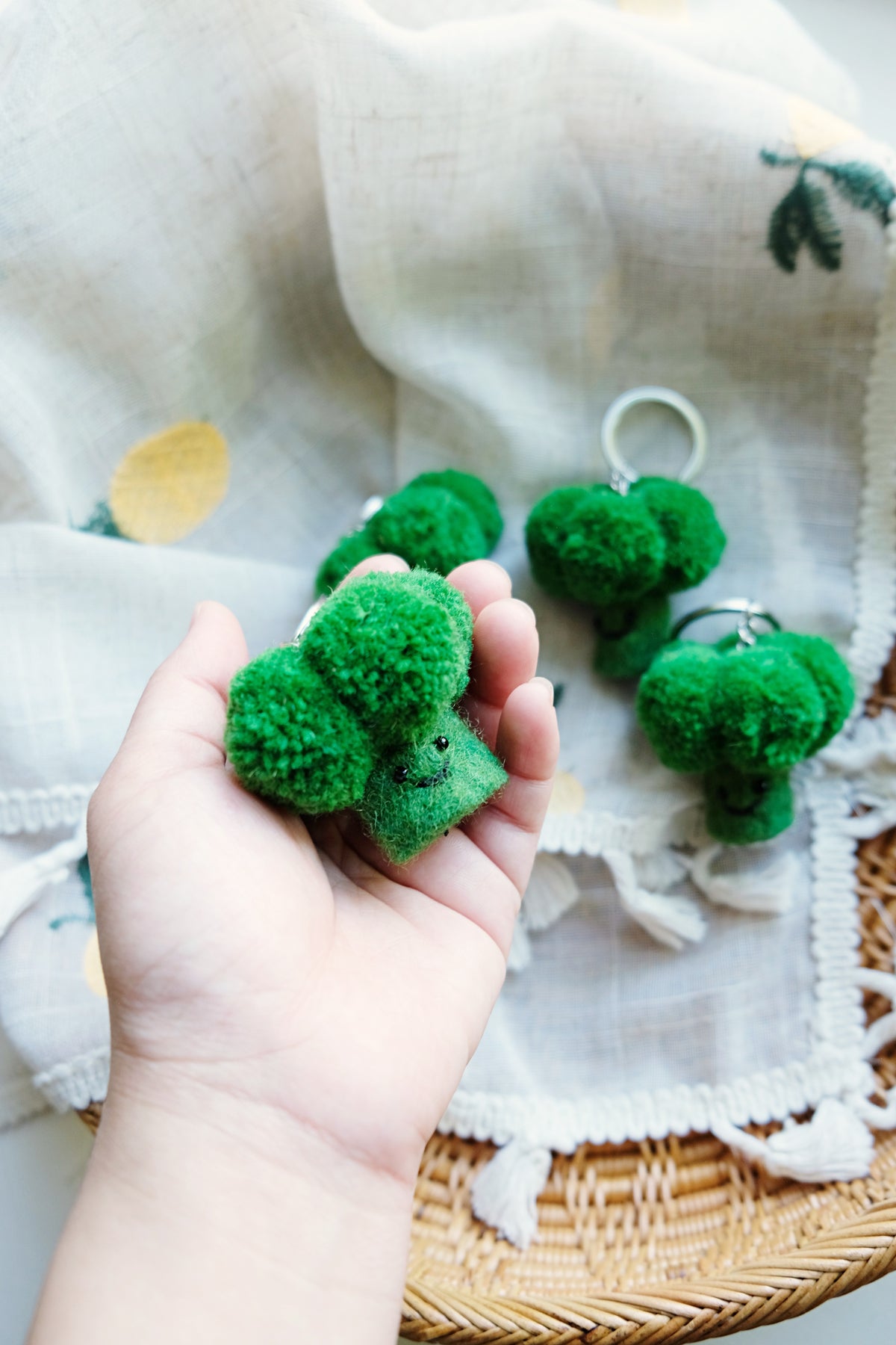 Broccoli Keychain