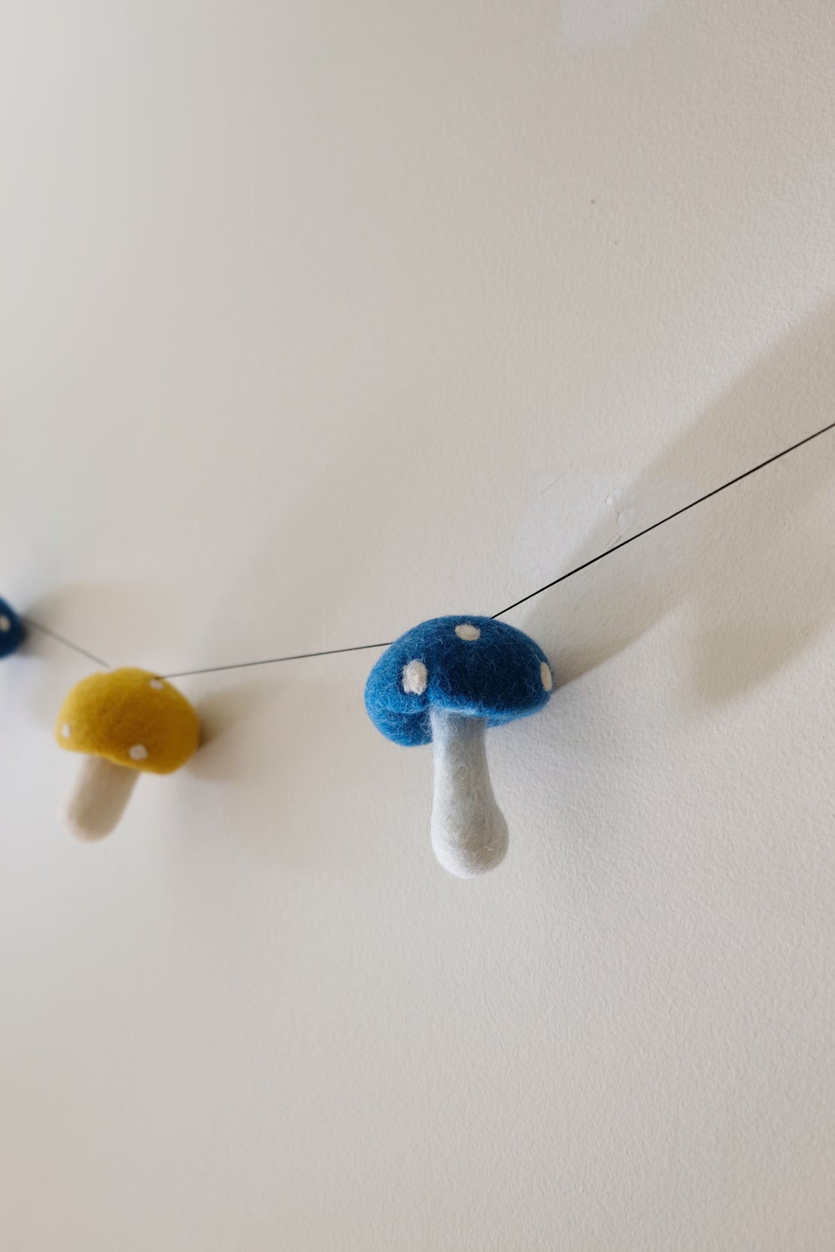 Blue and Yellow Mushroom Garland