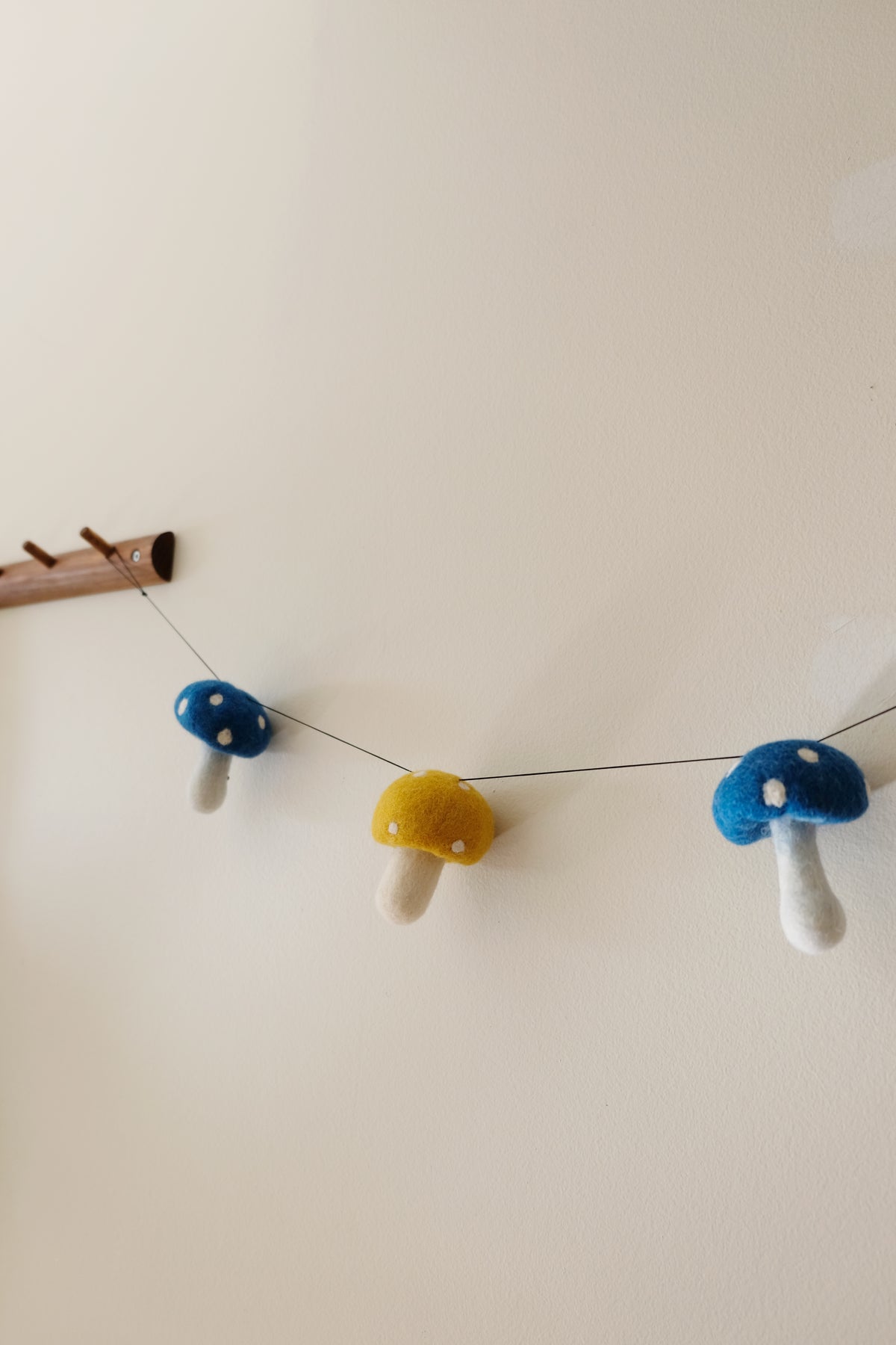 Blue and Yellow Mushroom Garland