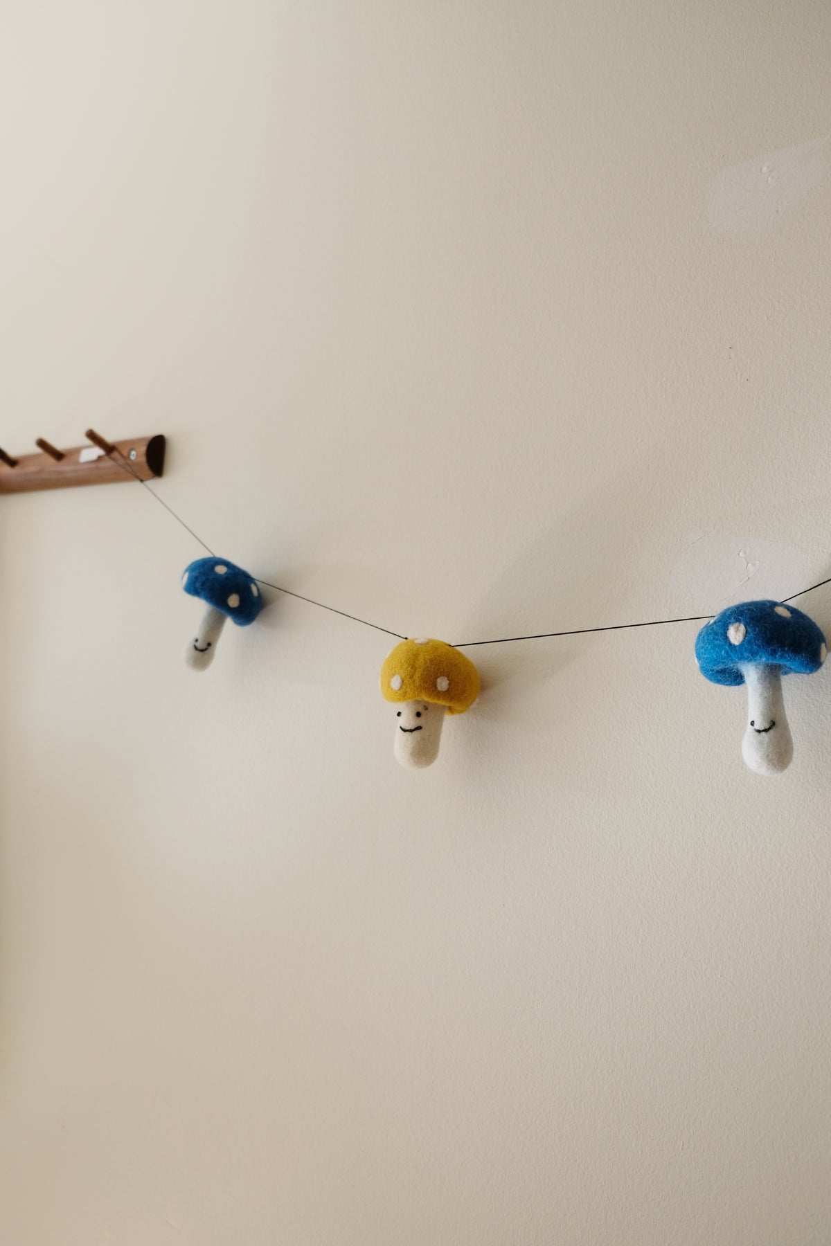 Blue and Yellow Mushroom Garland