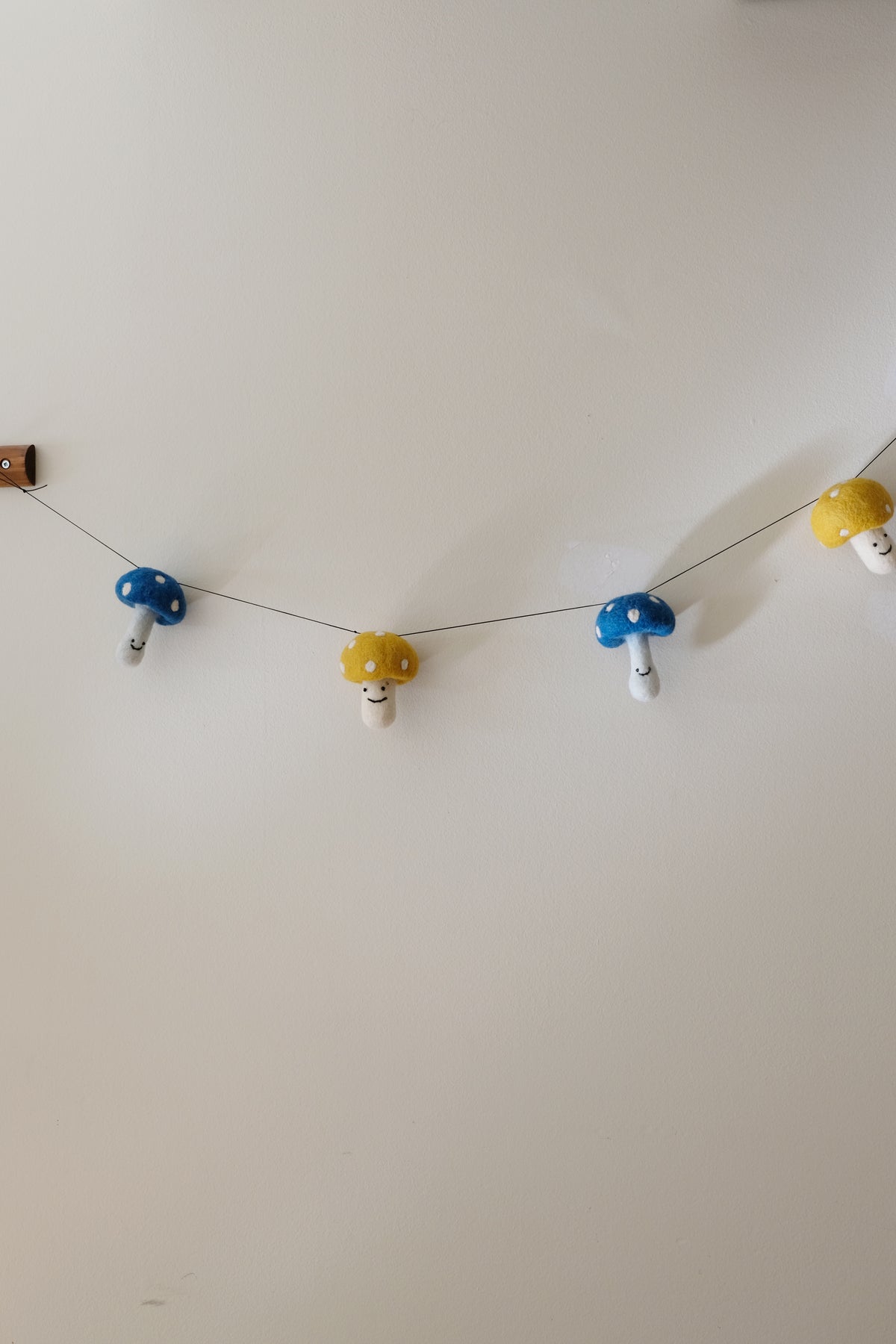 Blue and Yellow Mushroom Garland