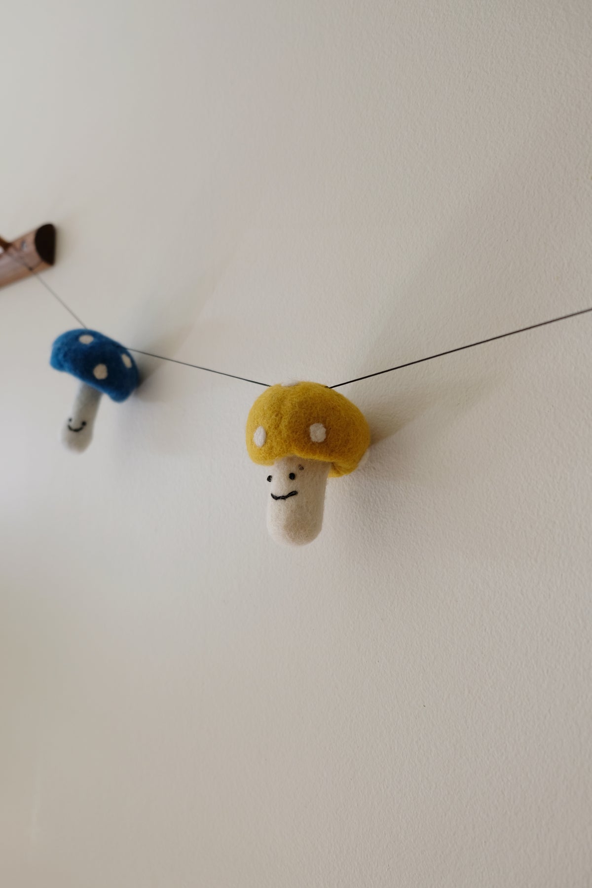 Blue and Yellow Mushroom Garland