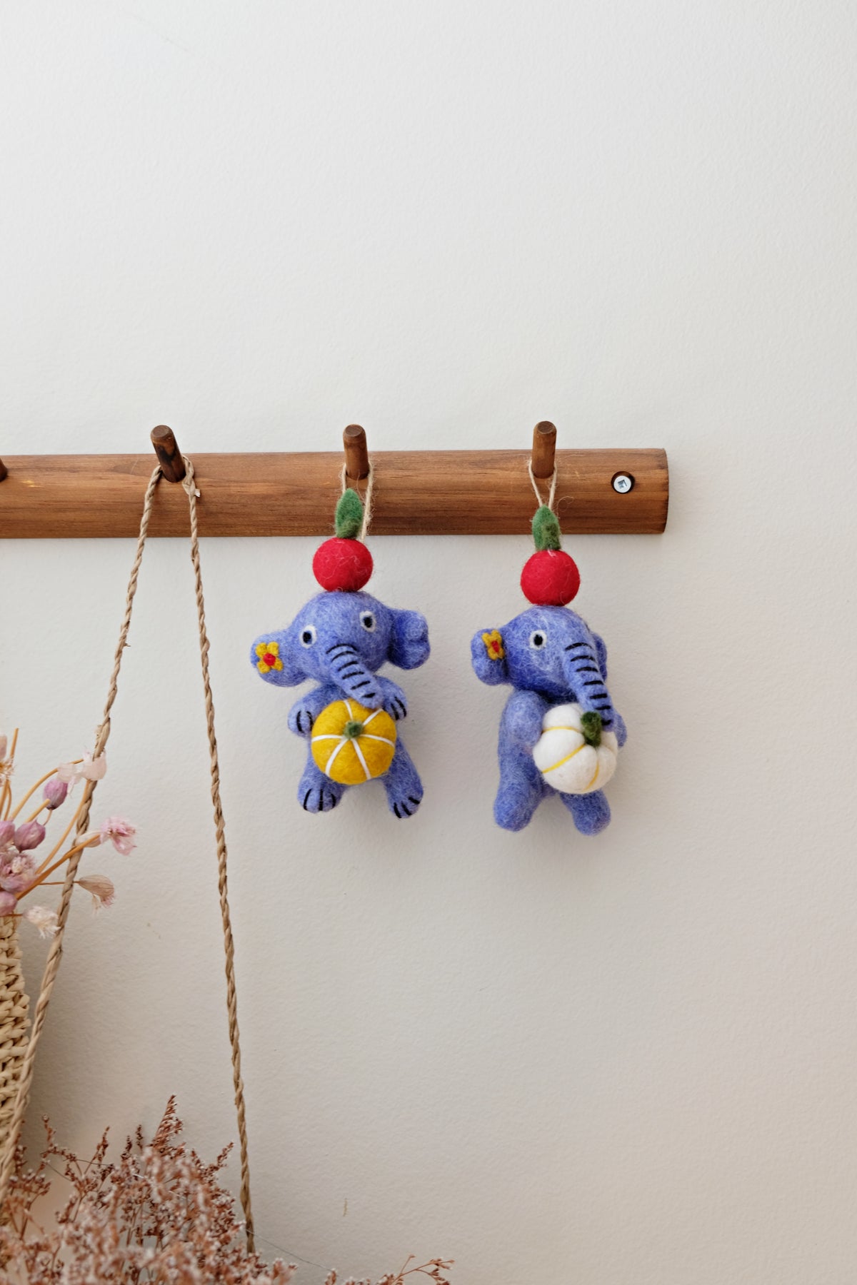 Blue elephant ornament