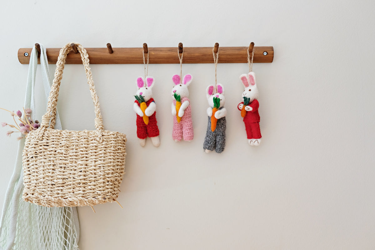 Bunny Ornament with Carrots
