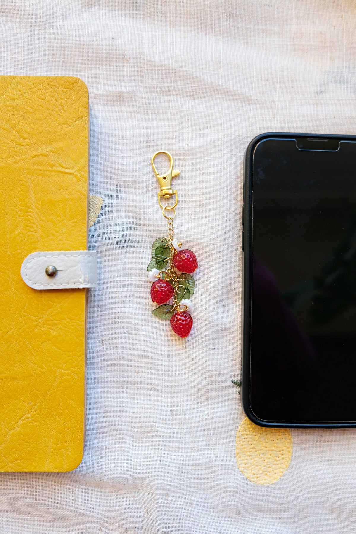 Red Strawberry Bag Charm