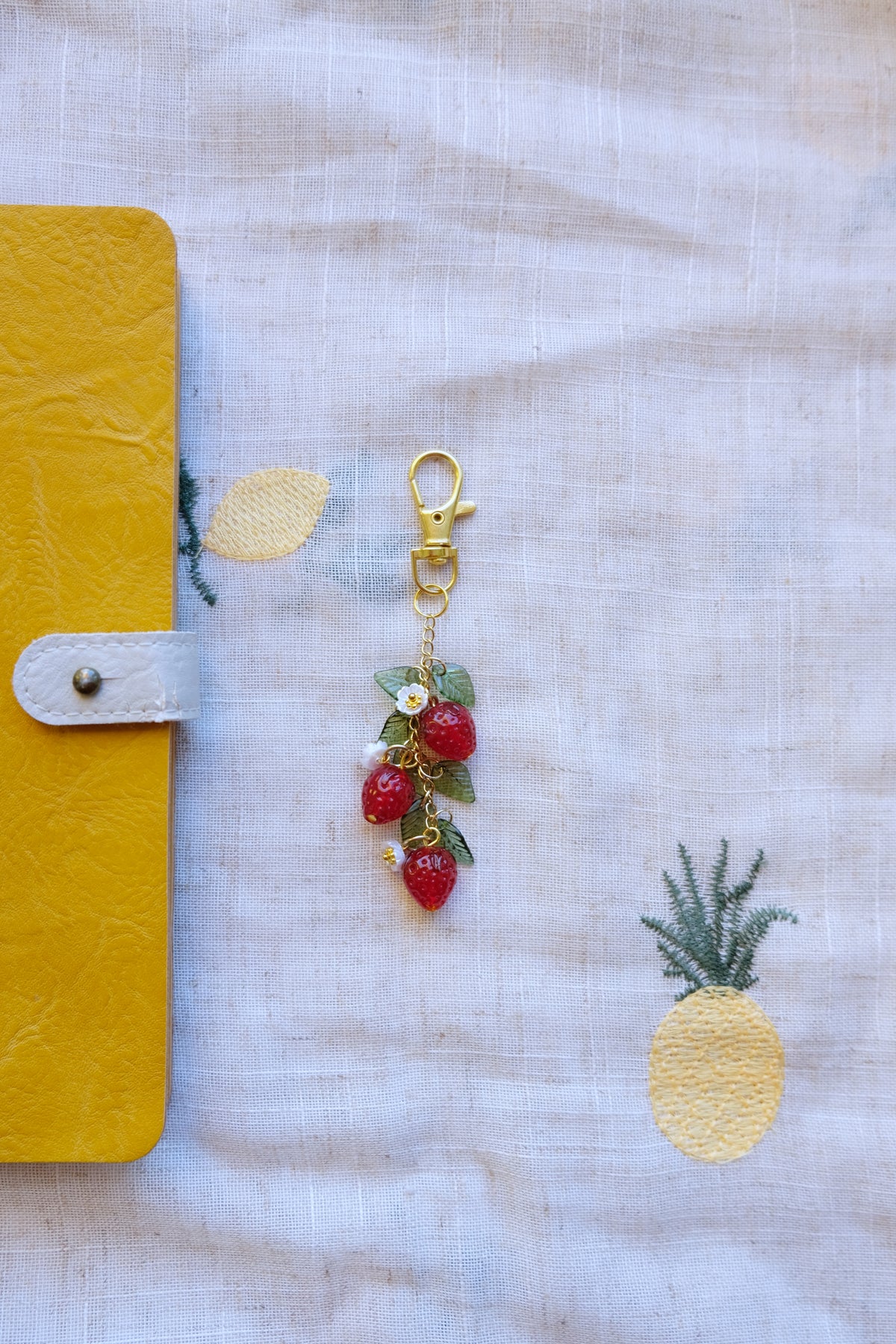 Red Strawberry Bag Charm
