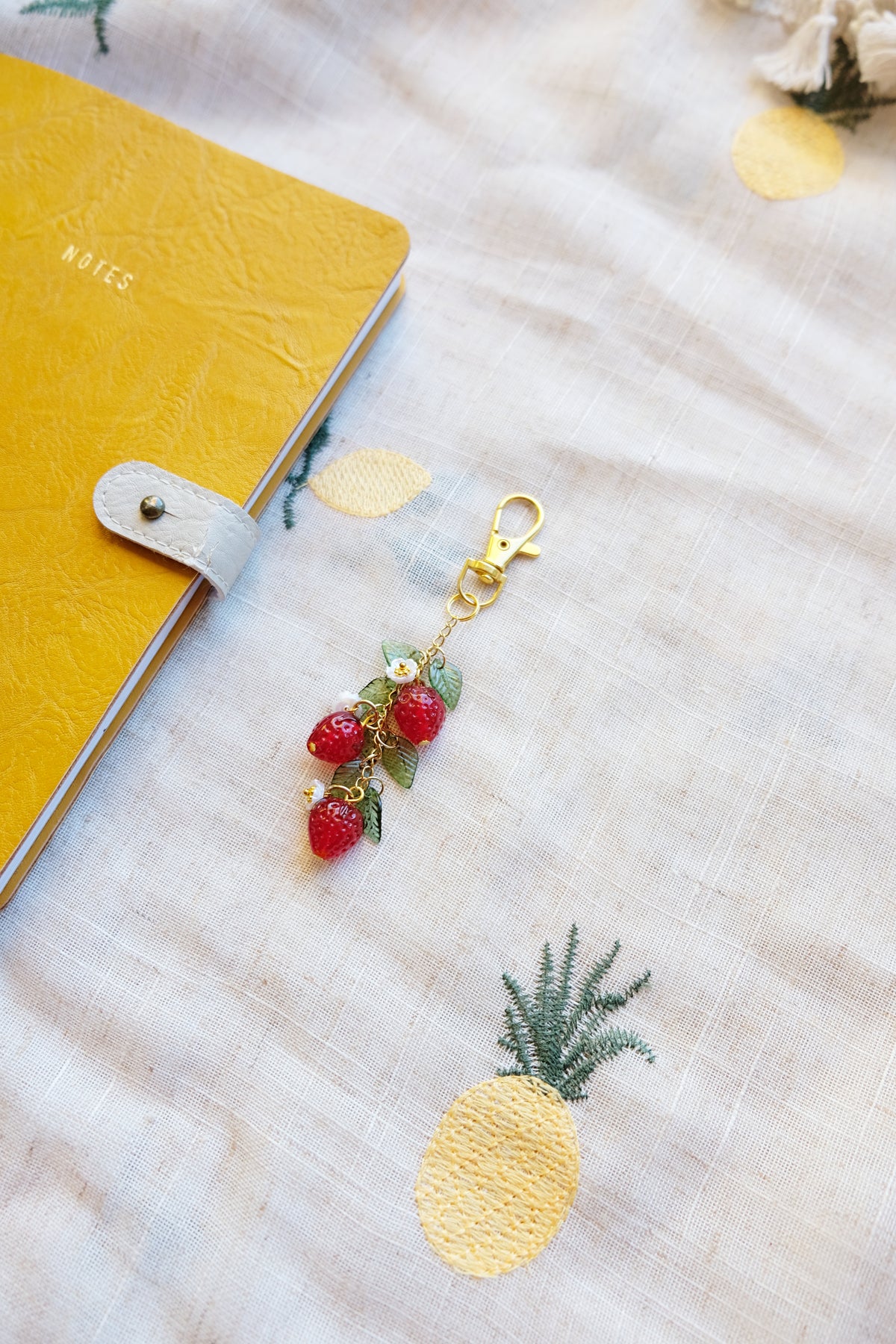 Red Strawberry Bag Charm