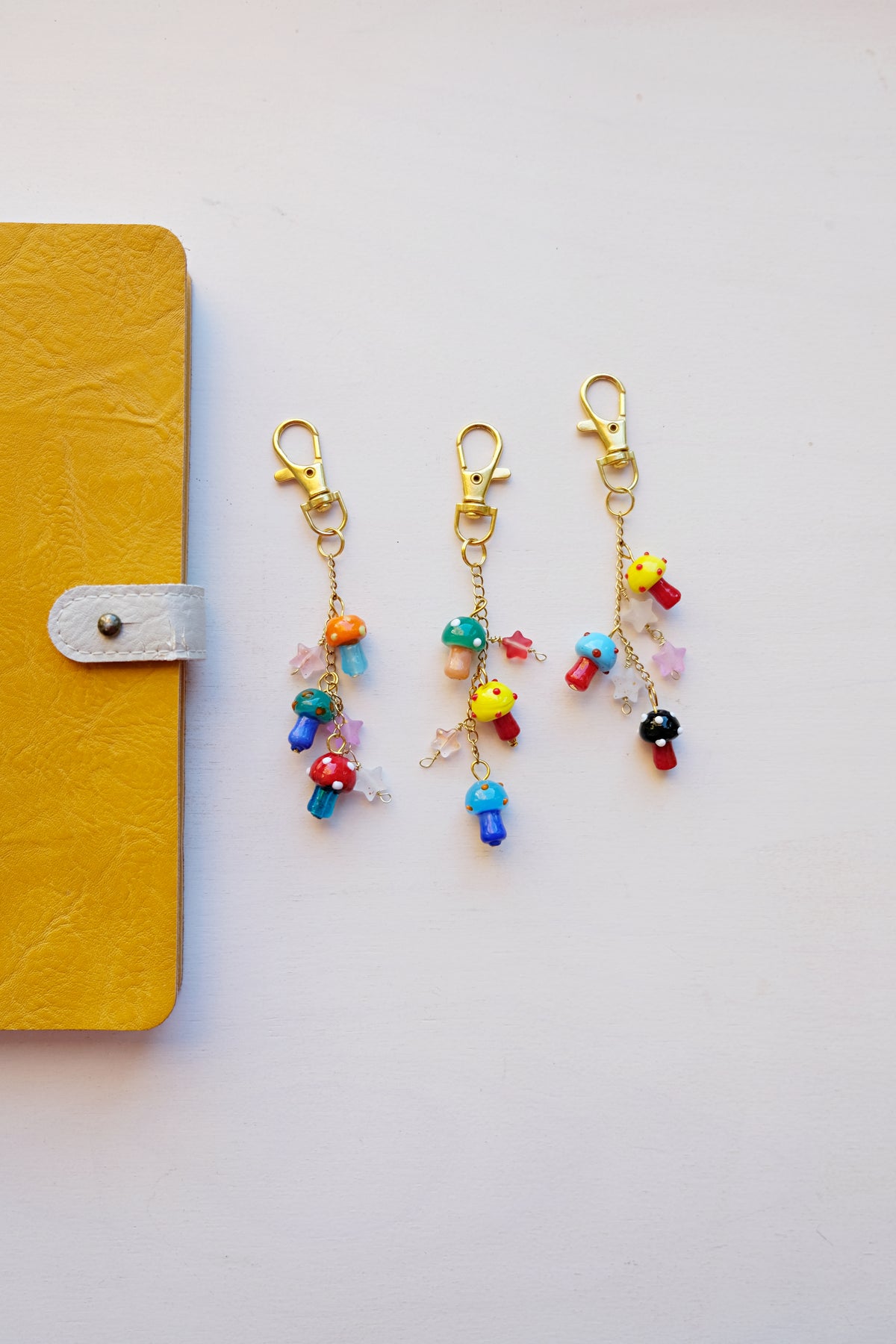 Colorful Mushroom Bag Charm