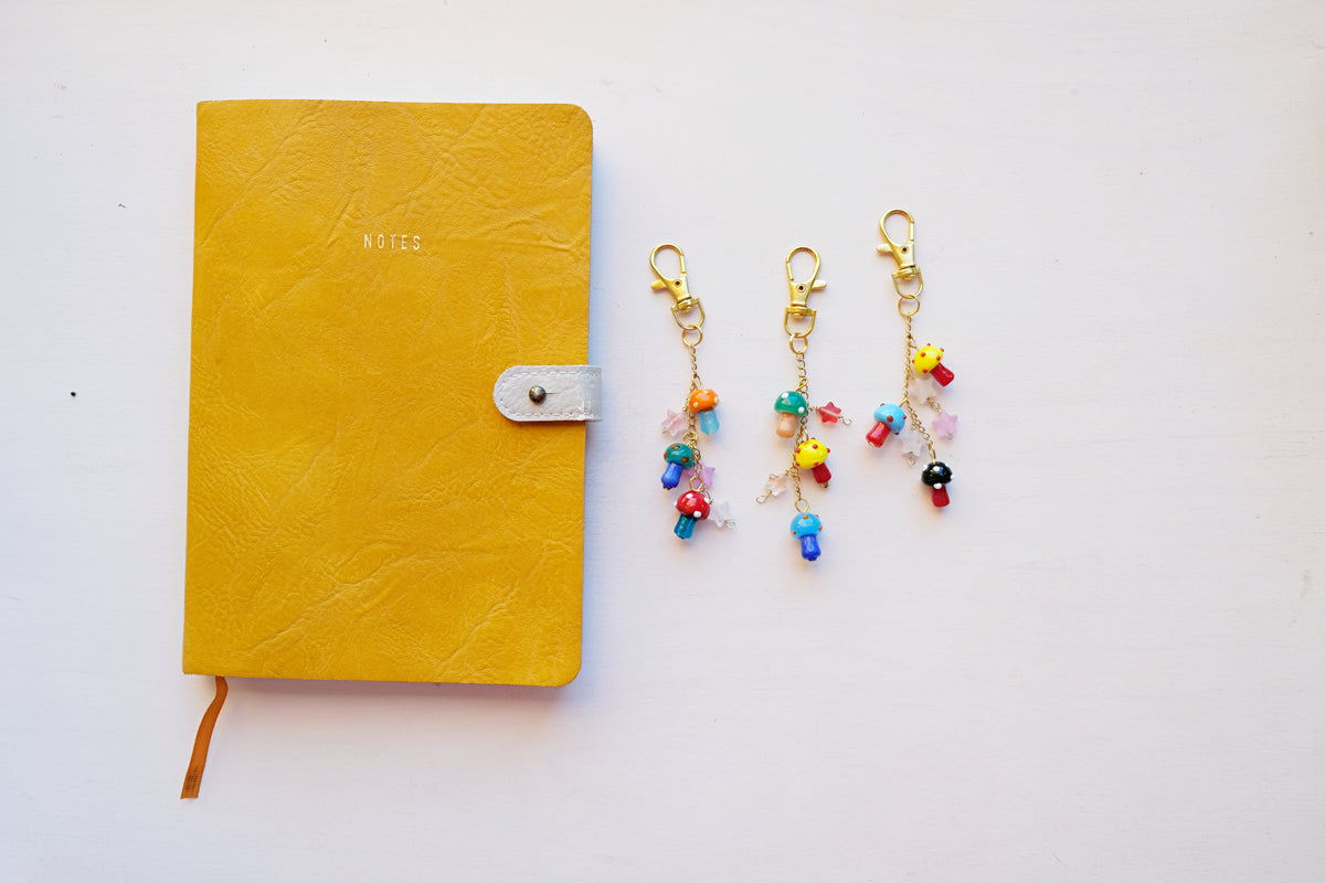 Colorful Mushroom Bag Charm