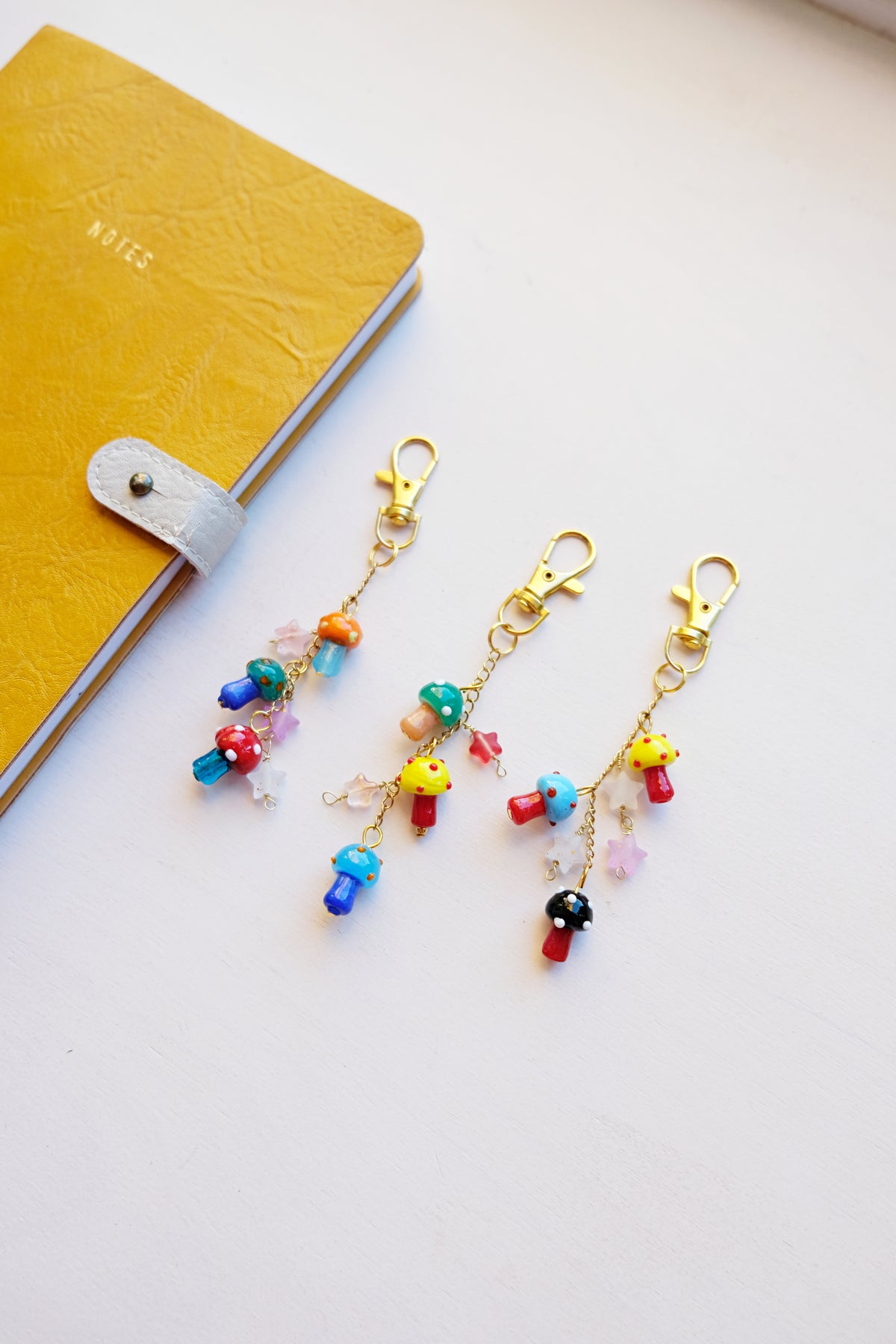 Colorful Mushroom Bag Charm