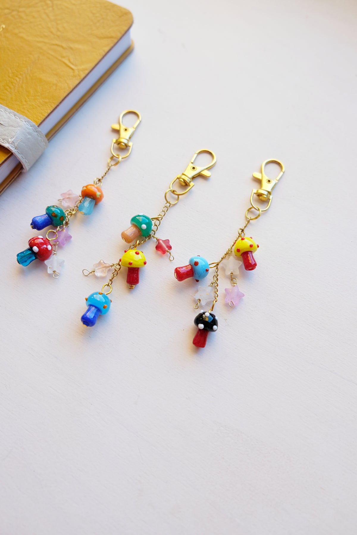 Colorful Mushroom Bag Charm