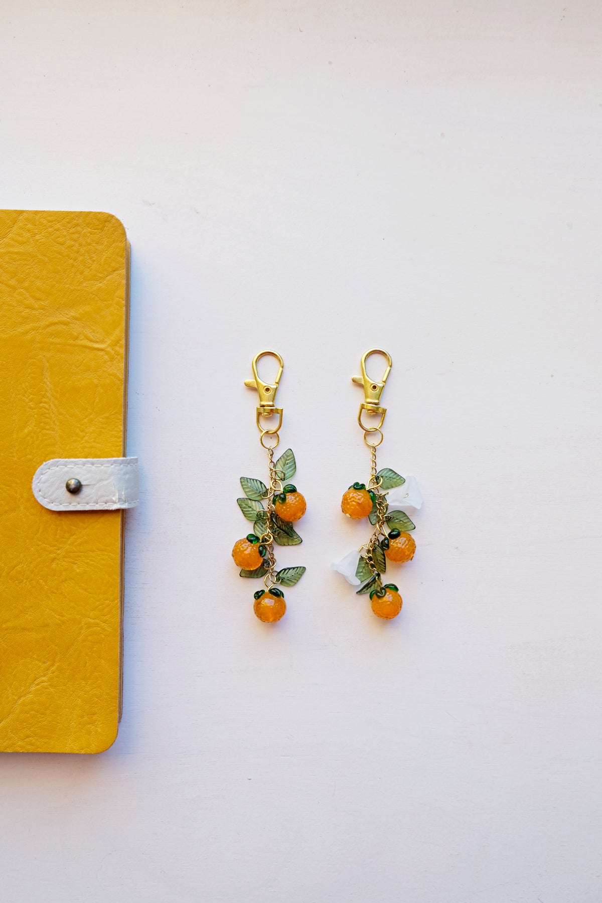Glass Orange Bag Charm