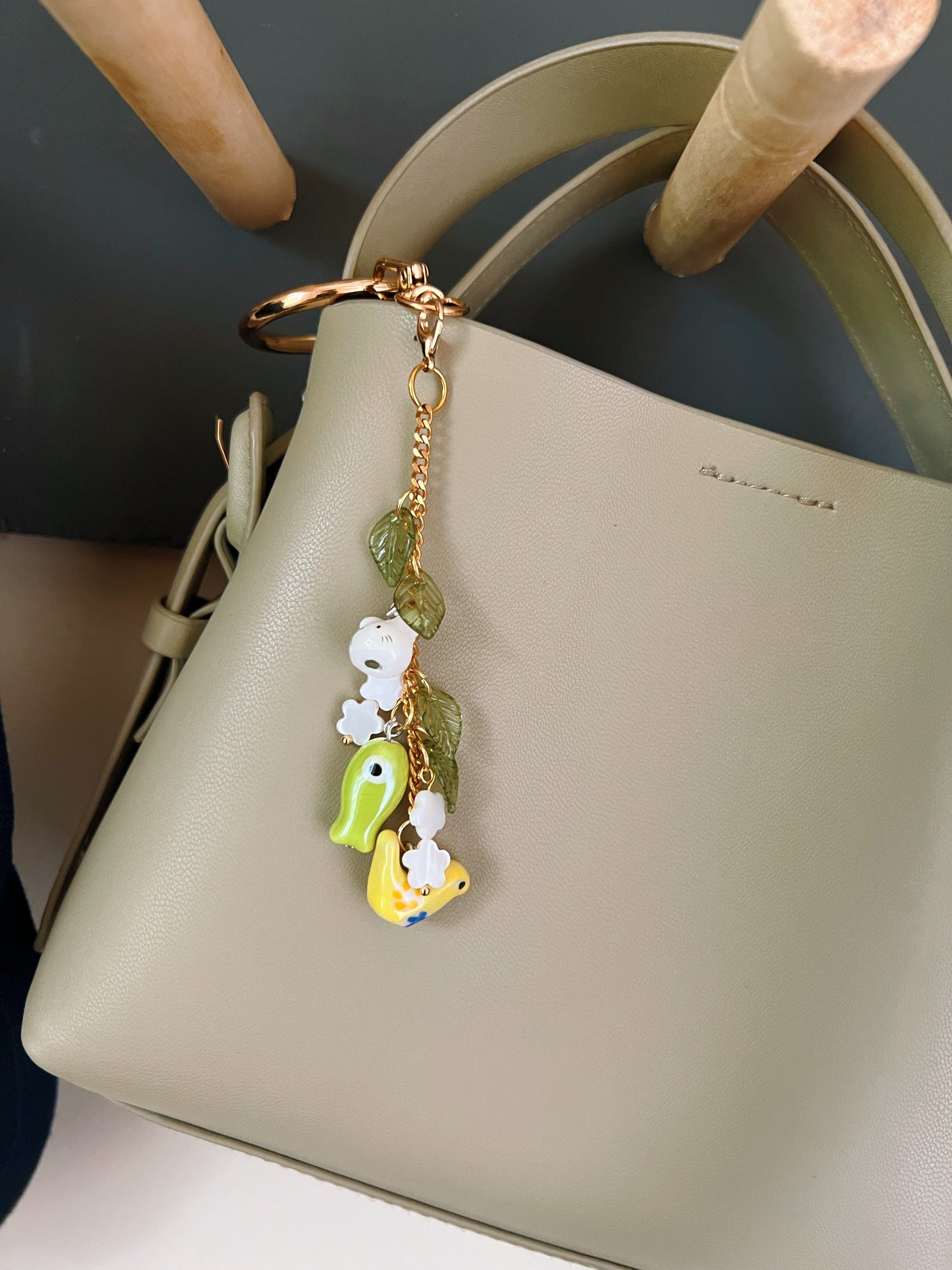 Farm Friends Charm, Ceramic Animal Bag Charm