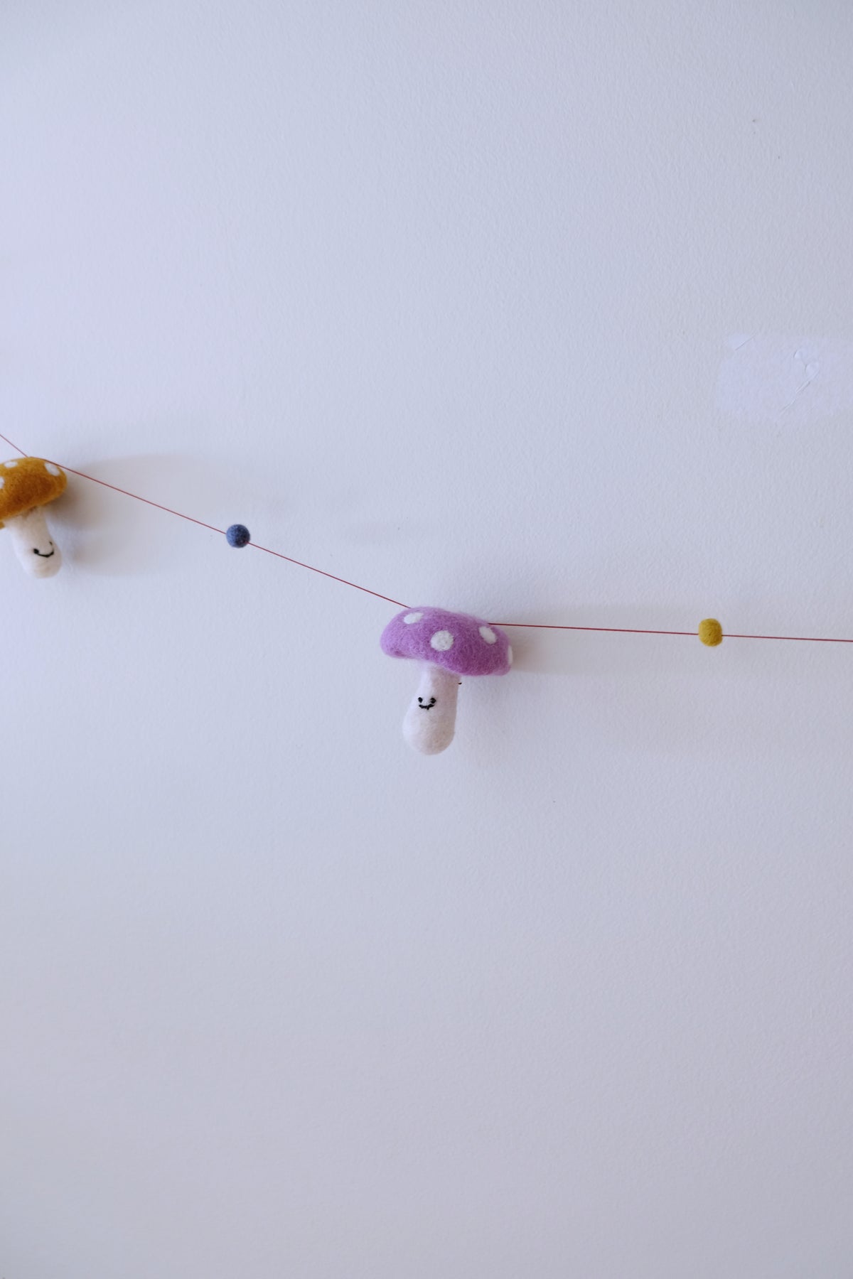 Yellow and Purple Mushroom Garland