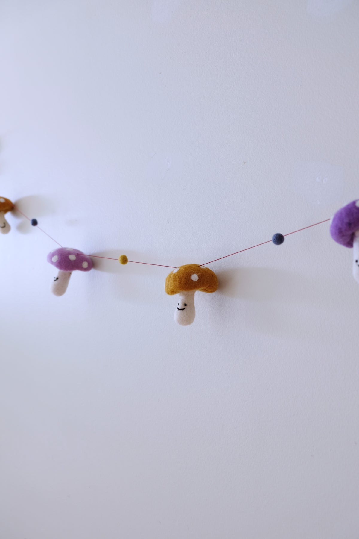 Yellow and Purple Mushroom Garland