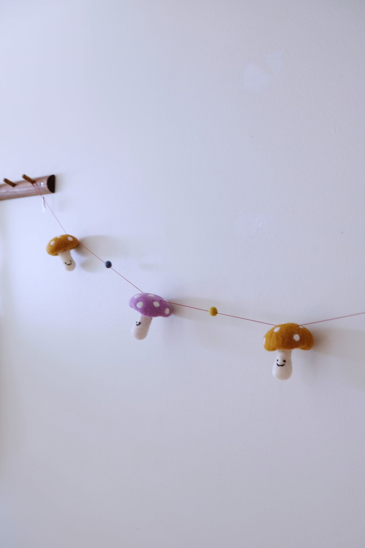 Yellow and Purple Mushroom Garland