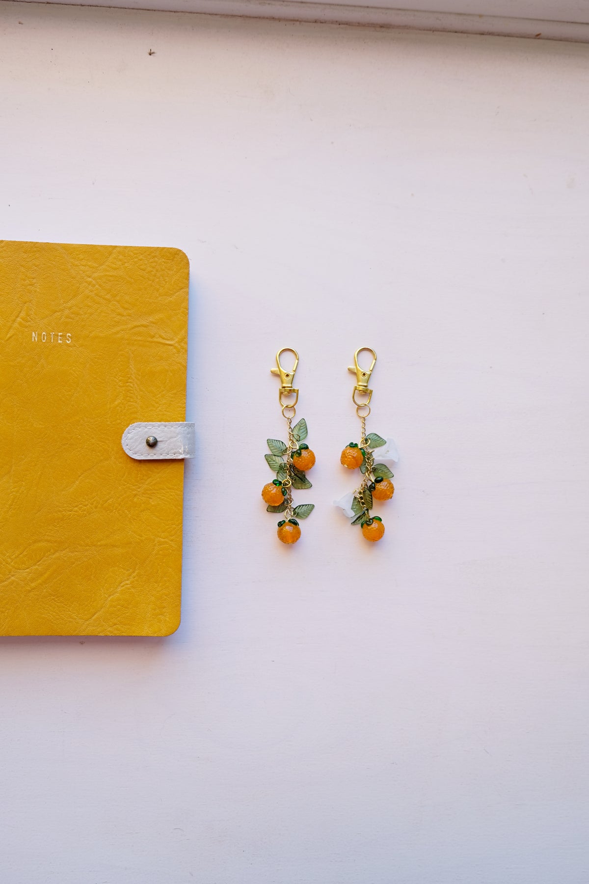 Glass Orange Bag Charm