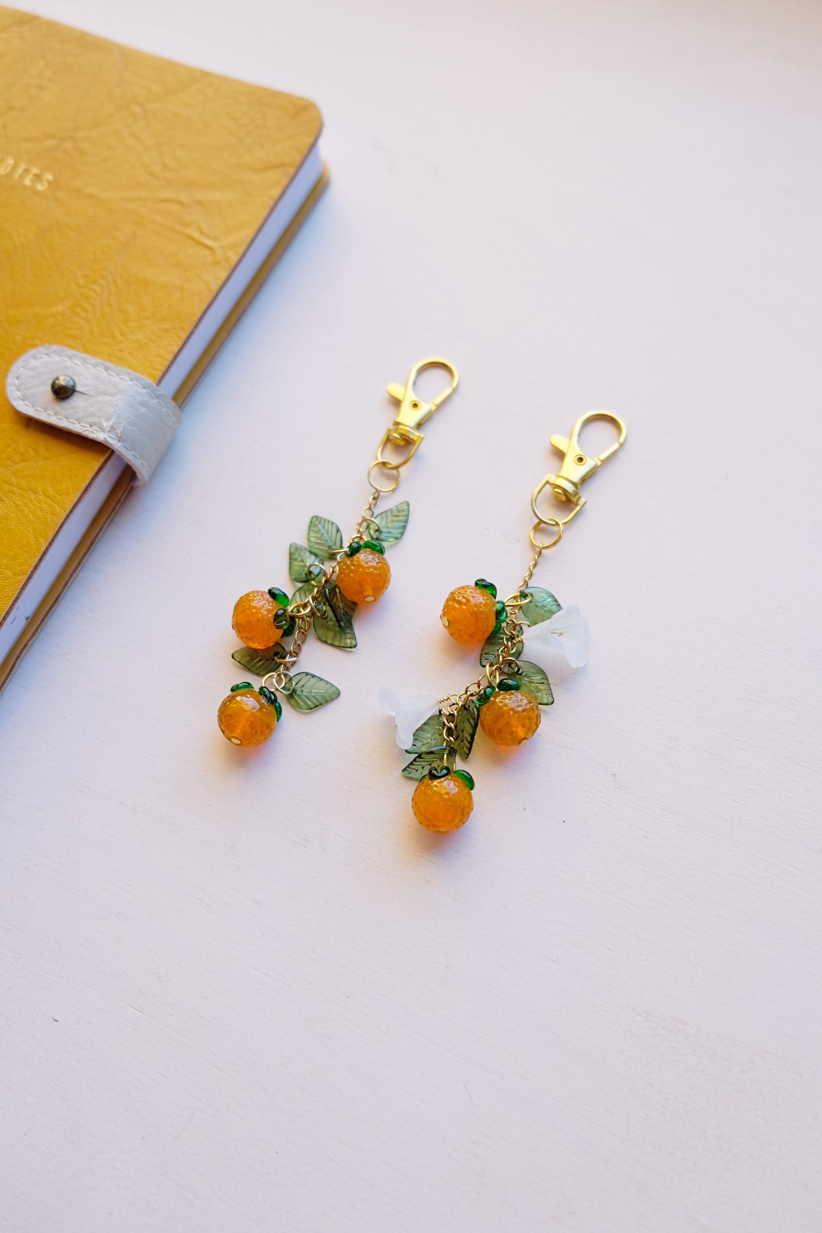 Glass Orange Bag Charm