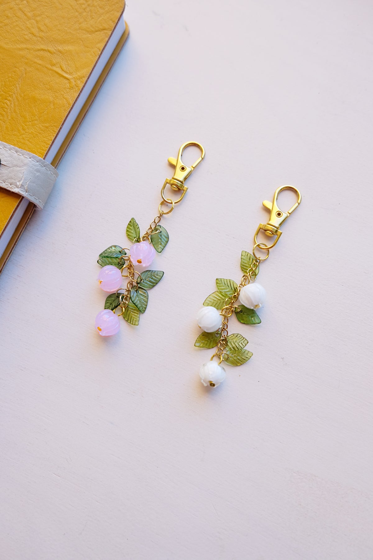 Lily of the valley bag charm