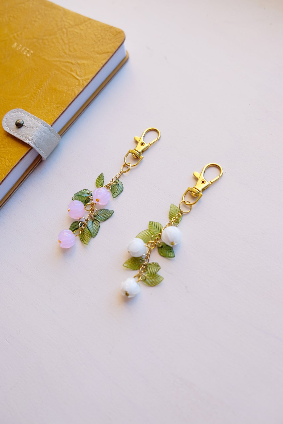 Lily of the valley bag charm