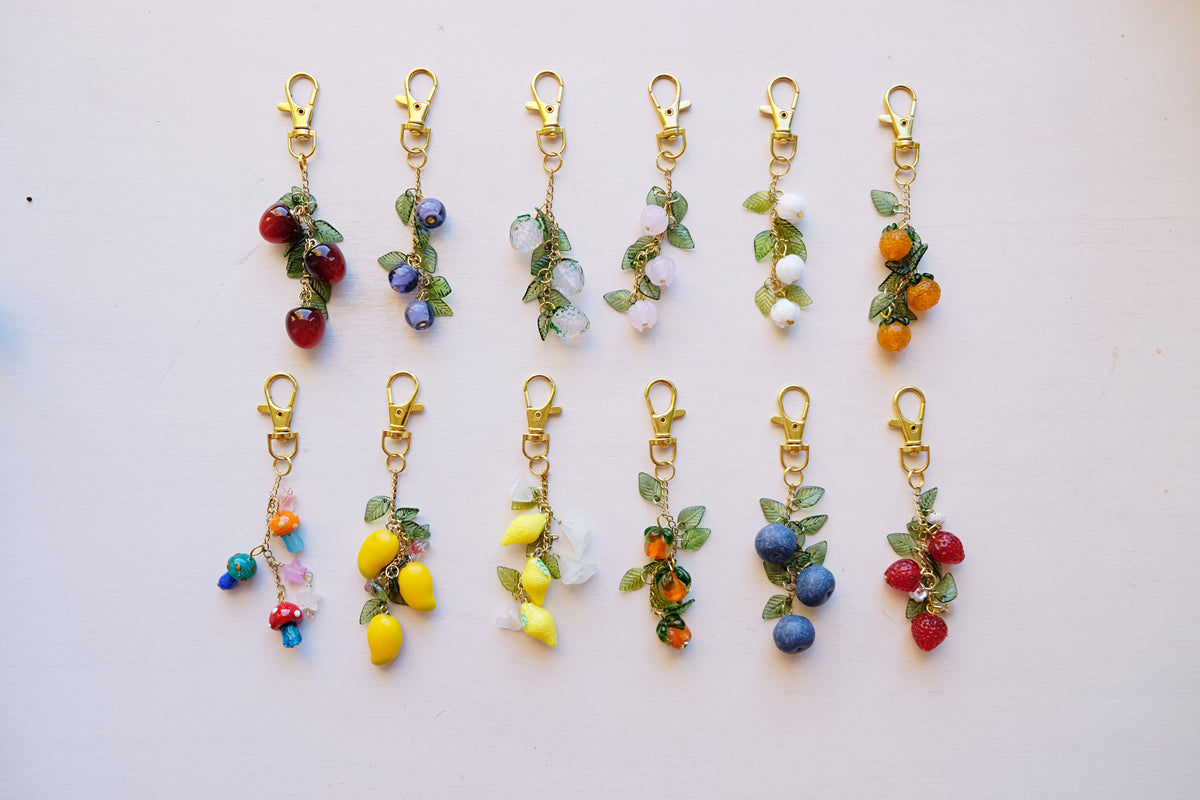 Lily of the valley bag charm