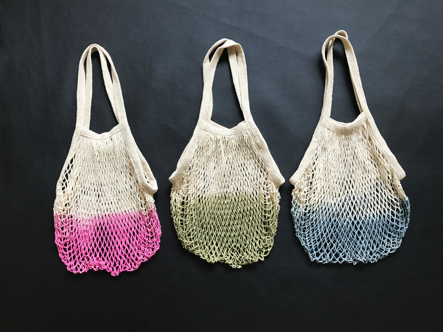 Hand dyed Ombre net bag